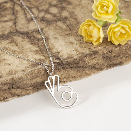 925 Ayar Gümüş Beğeni Kolye Özel Tasarım