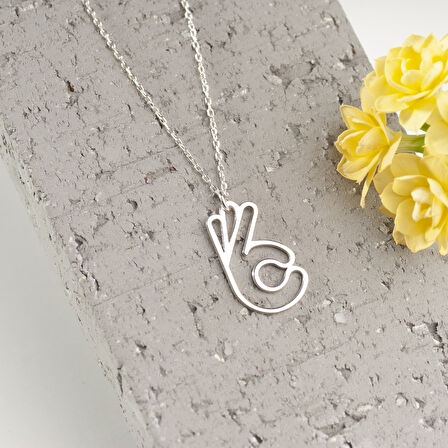 925 Ayar Gümüş Beğeni Kolye Özel Tasarım