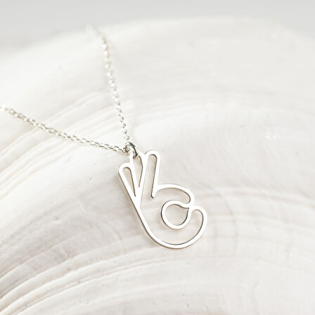 925 Ayar Gümüş Beğeni Kolye Özel Tasarım