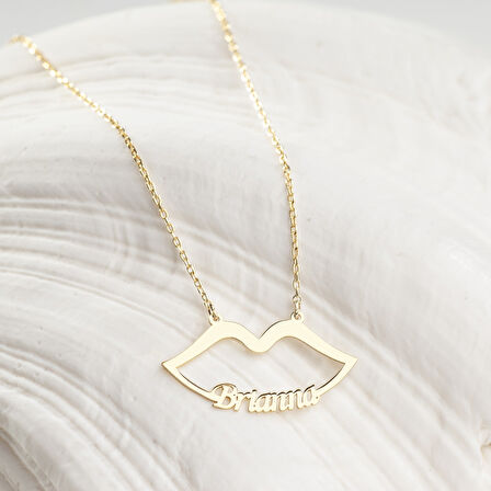 925 Ayar Gümüş Dudak Kolye Özel Tasarım