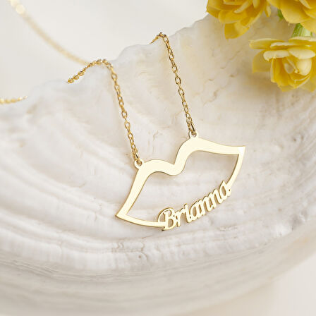 925 Ayar Gümüş Dudak Kolye Özel Tasarım