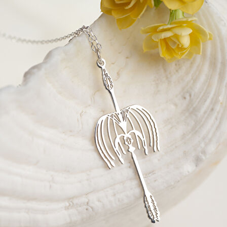 925 Ayar Gümüş Ruh Tohumu Sanat Baskısı Kolye Özel Tasarım