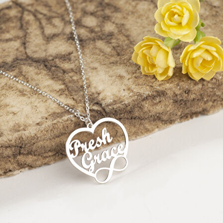 925 Ayar Gümüş  Sonsuzluk  Kolye Özel Tasarım