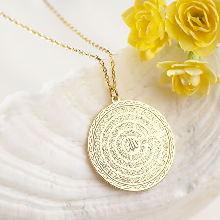 925 Ayar Gümüş  Allah'ın 99 ismi Kolye Özel Tasarım