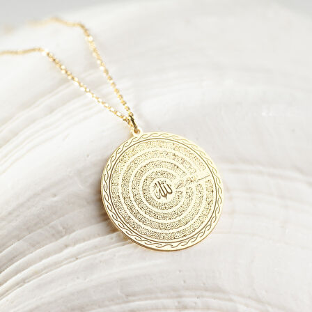 925 Ayar Gümüş  Esma-i Hüsna Kolye Özel Tasarım