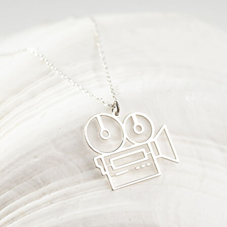 925 Ayar Gümüş  Sinematik Kamera Kolye Özel Tasarım