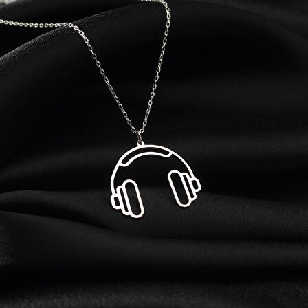 925 Ayar Gümüş Mikrofon Detaylı Kolye Özel Tasarım