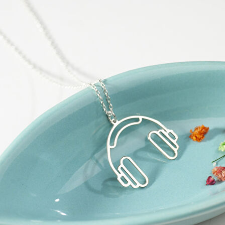 925 Ayar Gümüş Mikrofon Detaylı Kolye Özel Tasarım