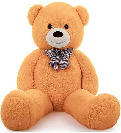 Premium 90 cm Peluş Ayı ve Yıldız Balonlu, Hologramlı Sunumda Beyaz Peluş Ayıcık Buketi