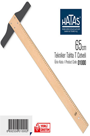 Hatas T Cetveli 65 Cm Tahta 1000