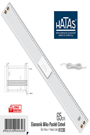 Hatas Paralel Cetvel 65 Cm Ekonomik 1230