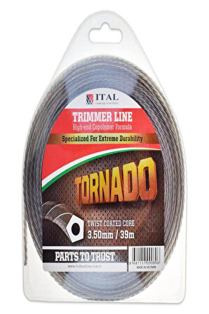 İtal Tornado Misina Burgu Gri 3,5mm*39m