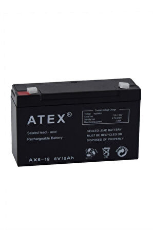 Atex 6v 12ah Akü Ax6-12