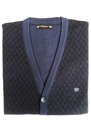 GRİMEN DÜĞMELİ ÇELİK ÖRME CASUAL RAHAT KALIP DÜĞMELİ YELEK