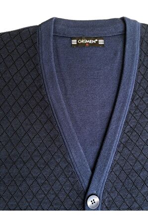 GRİMEN DÜĞMELİ ÇELİK ÖRME CASUAL RAHAT KALIP DÜĞMELİ YELEK