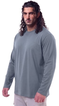 Erkek Büyük Beden 115 - 155 Kilo Arası Uygun Bedenli % 100 Pamuk Uzun Kol Bisiklet Yaka Sweatshirt