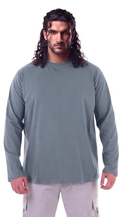 Erkek Büyük Beden 115 - 155 Kilo Arası Uygun Bedenli % 100 Pamuk Uzun Kol Bisiklet Yaka Sweatshirt