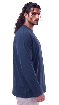 Erkek Büyük Beden 115 - 155 Kilo Arası Uygun Bedenli % 100 Pamuk Uzun Kol Bisiklet Yaka Sweatshirt