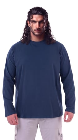 Erkek Büyük Beden 115 - 155 Kilo Arası Uygun Bedenli % 100 Pamuk Uzun Kol Bisiklet Yaka Sweatshirt