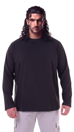 Erkek Büyük Beden 115 - 155 Kilo Arası Uygun Bedenli % 100 Pamuk Uzun Kol Bisiklet Yaka Sweatshirt