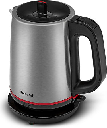 Homend Royaltea 1750H Cam Demlikli Inox Siyah Çay Makinesi
