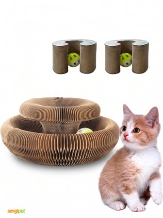 Akordeon Katlanabilir Kedi Tırmalama Oyuncağı