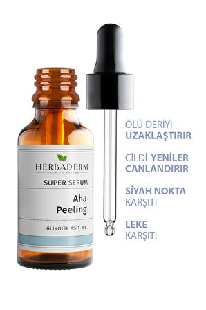 Ahapeeling Cilt Tonu Eşitleyici Glikolik Asit Süper Serum + Aydınlatıcı, Onarıcı, Yenileyici Serum