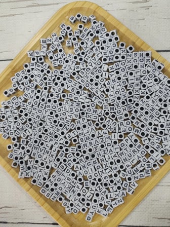 Harf Boncuk 5 mm Karışık Harf (100 gr ~480 Adet)