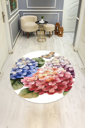Dijital Baskı Modern Kaymaz Taban Halı H0322