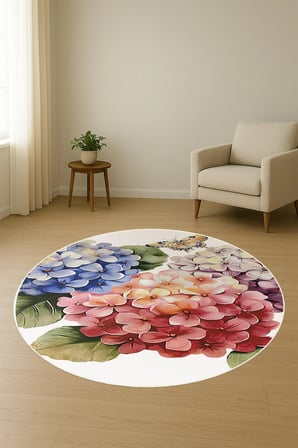 Dijital Baskı Modern Kaymaz Taban Halı H0322