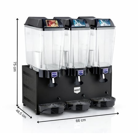 Remta 20+20+20 Litre Şerbet + Ayran + Ayran Soğutucu Siyah - ST19