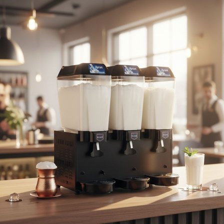 Remta 20+20+20 Litre Üçlü Karıştırıcılı Ayran Soğutucu Siyah- ST20