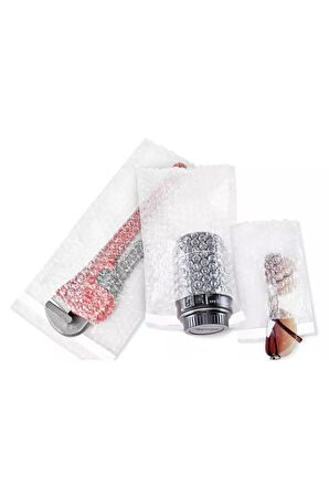 10 Adet 50x25 cm Üç Kat Kalın Balonlu Torba - 65 gr Şeffaf Hava Kabarcıklı Kargo Poşeti