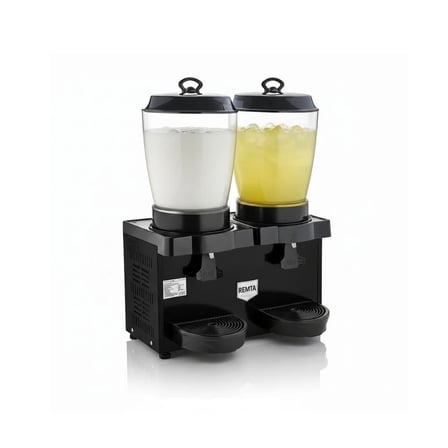 Remta ST35 Royal Mini 11+11 Litre İkili Şerbet ve Ayran Soğutucu - Siyah