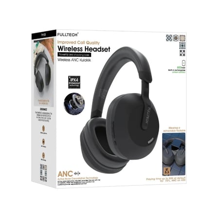 Fulltech FH-08 ANC Kablosuz Bluetooth Kulaklık – Aktif Gürültü Engelleme, Güçlü Bass, iPhone & Android Uyumlu