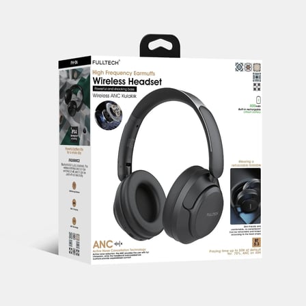 Fulltech FH-06 ANC Bluetooth 5.3 Kulaküstü Kulaklık | Aktif Gürültü Engelleme, Kablosuz, Mikrofonlu