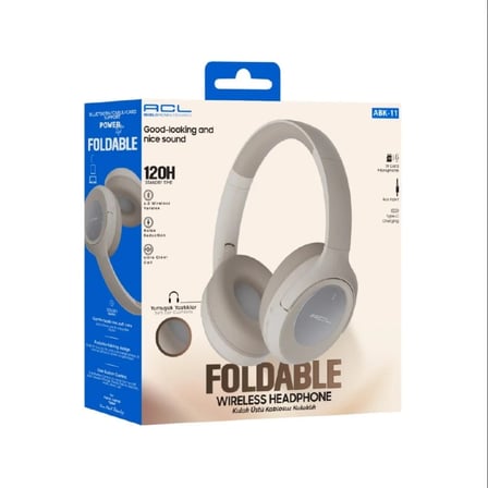 ACL ABK-11 Kablosuz Kulak Üstü Bluetooth Kulaklık Ultra Bass Yumuşak Yastıklı Krem