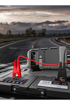 Lensun LS99 Akü Takviye Cihazı 19.800 mAh | 4'ü 1 Arada Powerbank, Hava Kompresörü, LCD Ekran,150PSI
