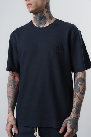 Erkek Pis Dikişli Regular Fit T-Shirt Şort Takım Lacivert