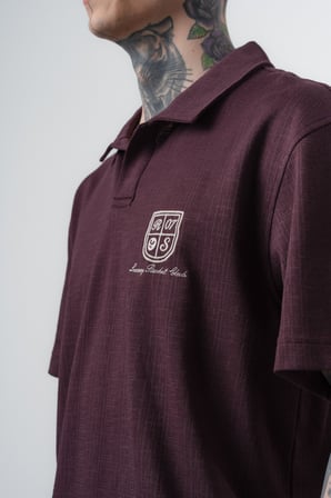 Erkek Rocket Club Yazılı Regular Fit T-Shirt Şort Takım Bordo