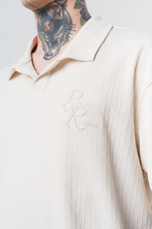 Erkek Respire Relined Yazılı Regular Fit T-Shirt Şort Takım Bej