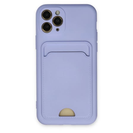 Apple iPhone 11 Pro Kılıf Kelvin Kartvizitli Silikon - Lila