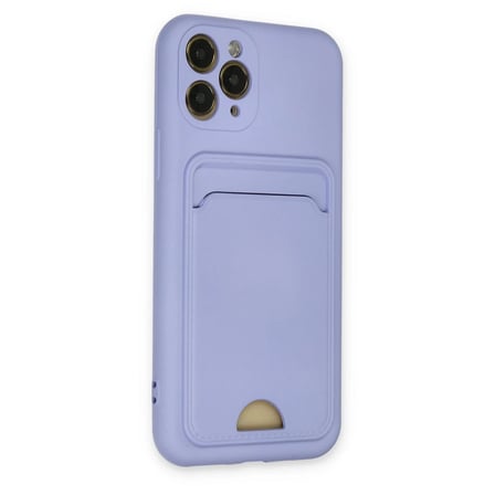 Apple iPhone 11 Pro Kılıf Kelvin Kartvizitli Silikon - Lila