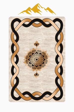 Modern Desenli Dijital Baskı Kaymaz Taban Halı H0175