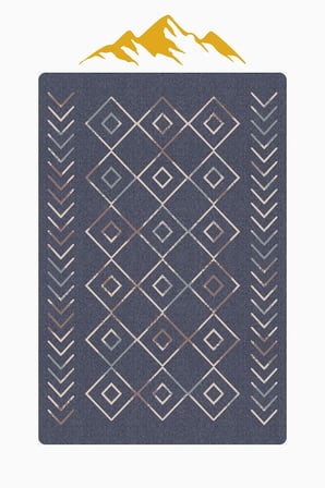 Modern Desenli Dijital Baskı Kaymaz Taban Halı H0180