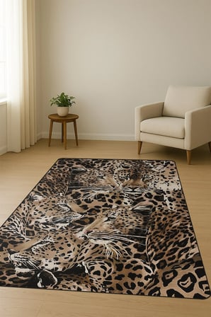 Modern Desenli Dijital Baskı Kaymaz Taban Halı H0158
