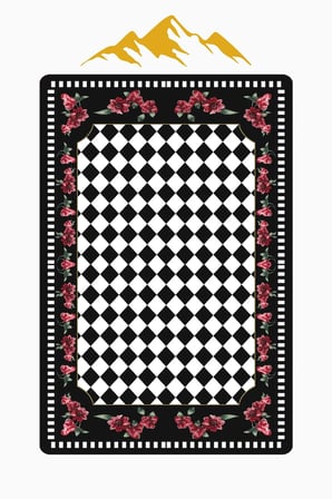 Modern Desenli Dijital Baskı Kaymaz Taban Halı H0151