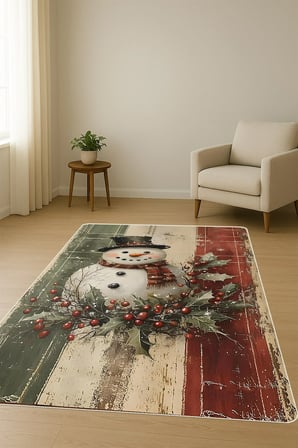 Modern Desenli Dijital Baskı Kaymaz Taban Halı H0196