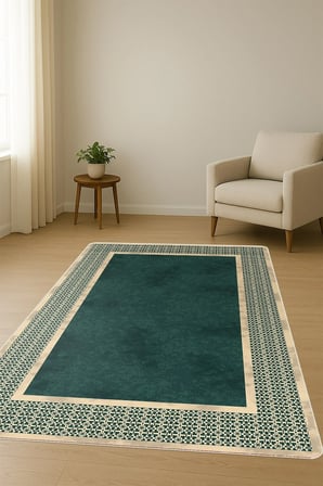 Modern Desenli Dijital Baskı Kaymaz Taban Halı H0200
