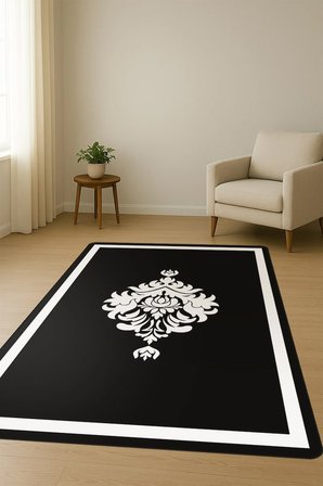 Modern Desenli Dijital Baskı Kaymaz Taban Halı H0186